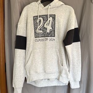 Gray and Black Unisex Hoodie